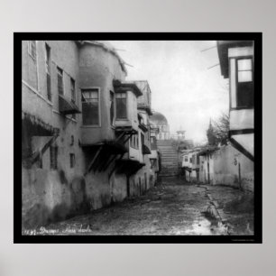 Gataplats i Damascus, Syrien 1895 Poster