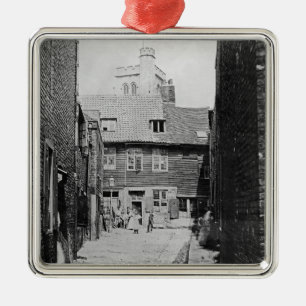 Gataplats i victorianen London Julgransprydnad Metall