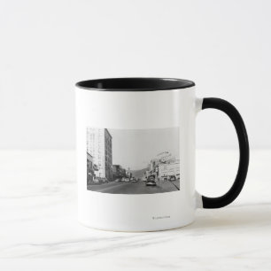 Gataplatsen i Aberdeen, WA fotograferar Mugg