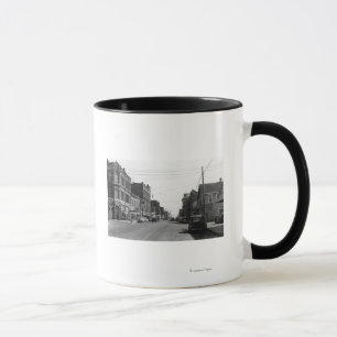 Gataplatsen i port Townsend, WA fotograferar Mugg