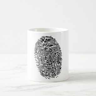 Gåtasvarten identifierar med fingeravtryck kaffemugg