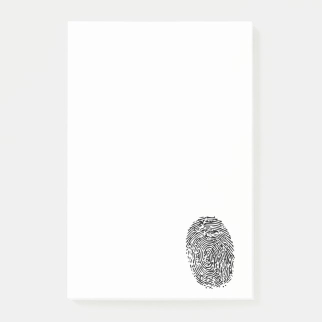 Gåtasvarten identifierar med fingeravtryck post-it block (Framsida)