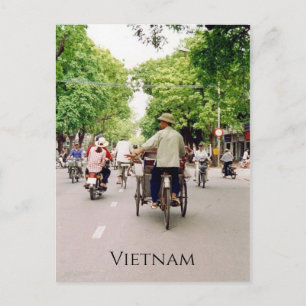 gatcyklar i Vietnam Vykort