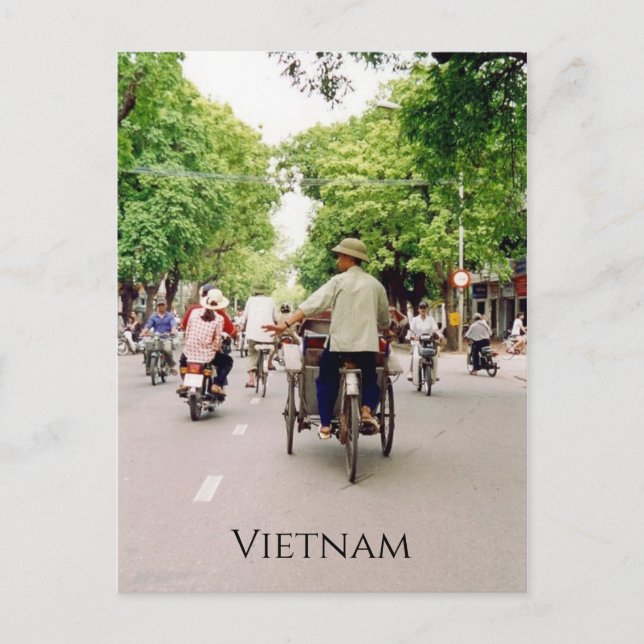 gatcyklar i Vietnam Vykort (Framsida)