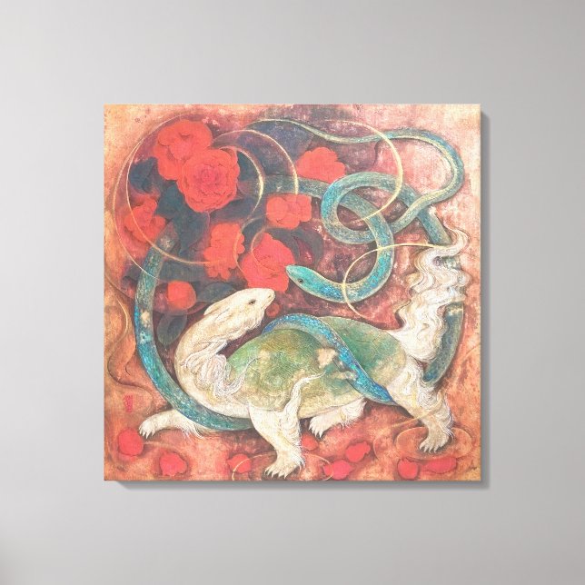 "Gate of Waters – Genbu, Guardian of the North" Canvastryck (Framsida)