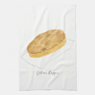 Gâteau Baskiska vattenfärgen Kökshandduk
