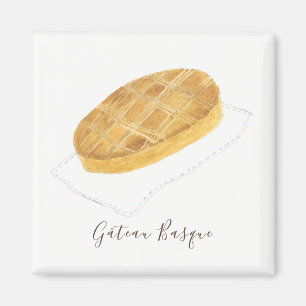 Gâteau Baskiska vattenfärgen Magnet
