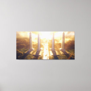 Gates of Heaven, Divine Obelisk Misty Sunrise Canvastryck