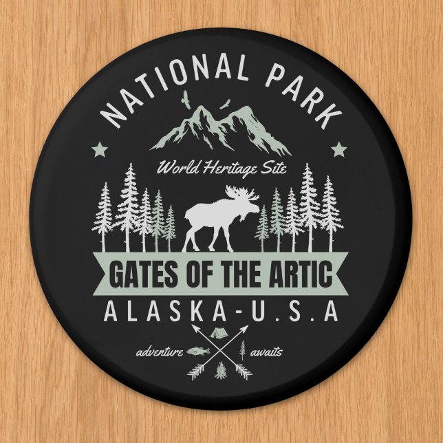 Gates of the Arctic – Moose and Forest Alask Magnet (Skapare uppladdad)