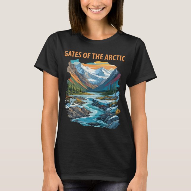Gates of the Arctic River Blue Resa T Shirt (Framsida)