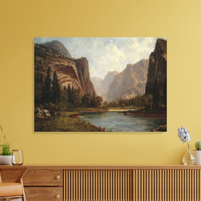 Gates of the Yosemite – Albert Bierstadt Canvastryck (Insitu (Vardagsrum))