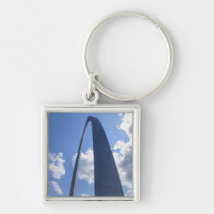 Gateway Arch Fyrkantig Silverfärgad Nyckelring