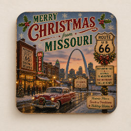 Gateway Arch Holiday Table Accent Underlägg Papper Kvadrat