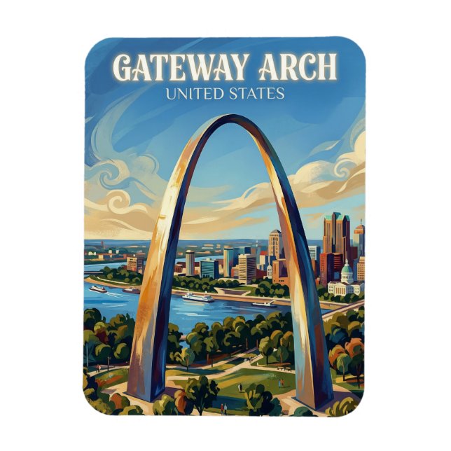 Gateway Arch Missouri Magnet (Vertikal)