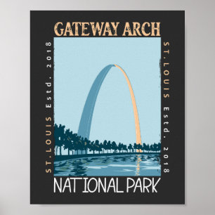 Gateway Arch National Park Distress Poster