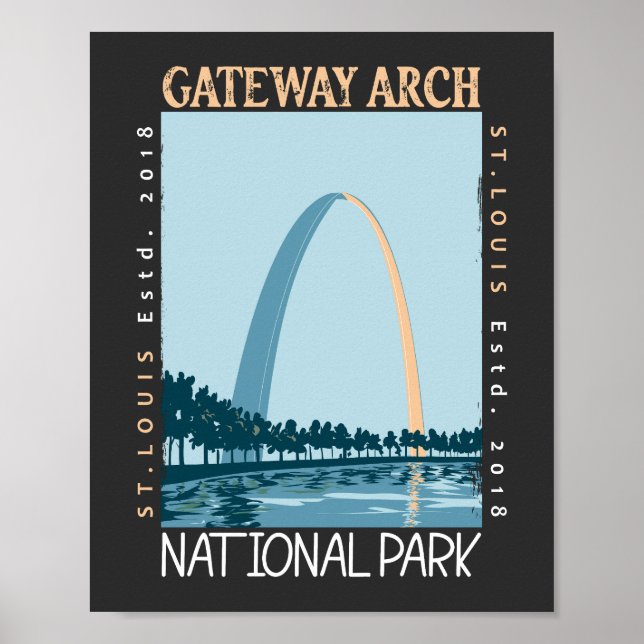 Gateway Arch National Park Distress Poster (Framsidan)