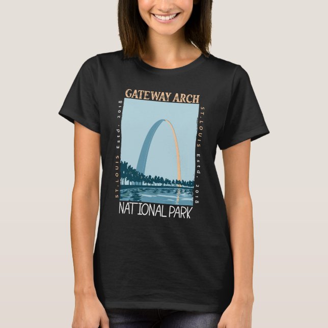 Gateway Arch National Park Distress T Shirt (Framsida)