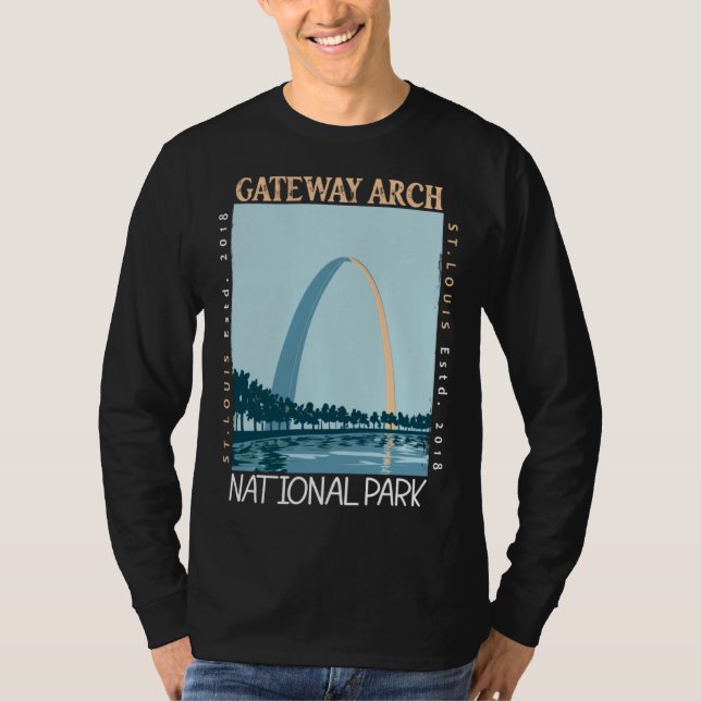 Gateway Arch National Park Distressed Vintage T Shirt (Framsida)