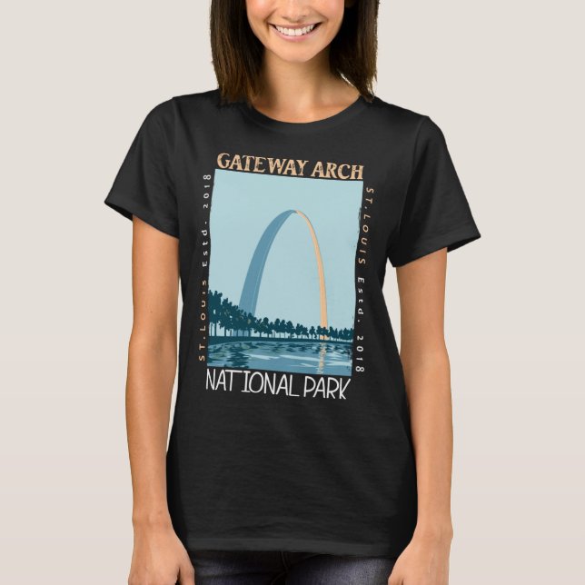 Gateway Arch National Park Distressed Vintage T Shirt (Framsida)