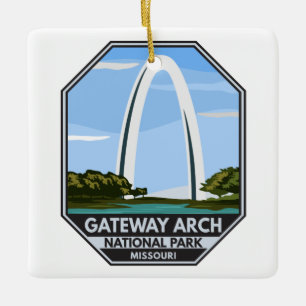 Gateway Arch National Park Missouri Julgransprydnad Keramik