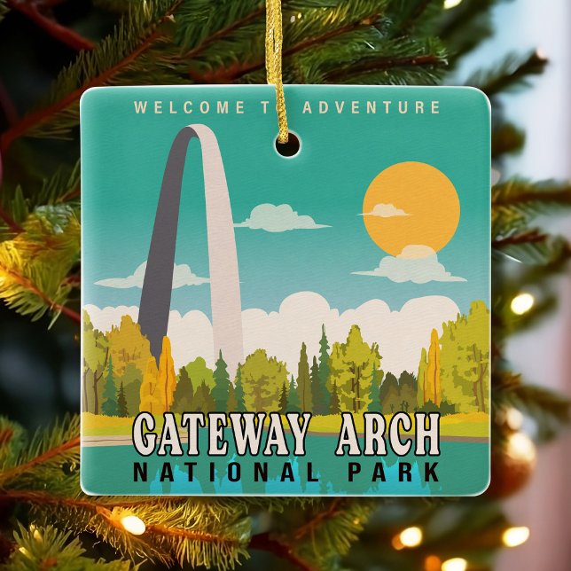 Gateway Arch National Park - Missouri Saint Louis Julgransprydnad Keramik (Skapare uppladdad)