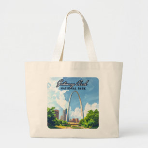 Gateway Arch National Park Missouri St Louis Retro Jumbo Tygkasse