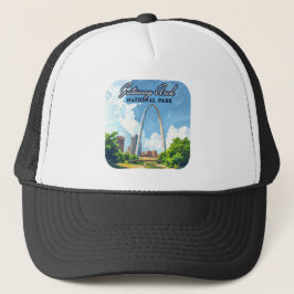 Gateway Arch National Park Missouri St Louis Retro Keps