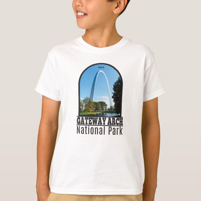 Gateway Arch National Park Missouri T Shirt (Framsida)