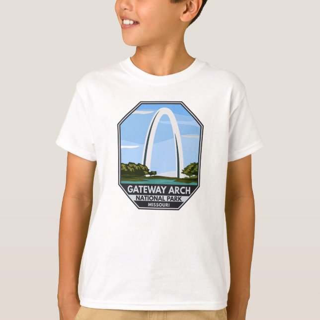 Gateway Arch National Park Missouri T Shirt (Framsida)