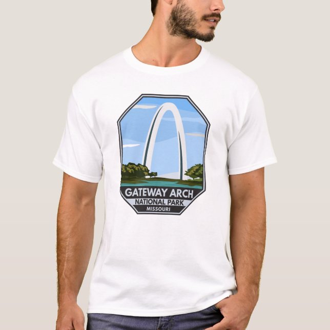 Gateway Arch National Park Missouri T Shirt (Framsida)