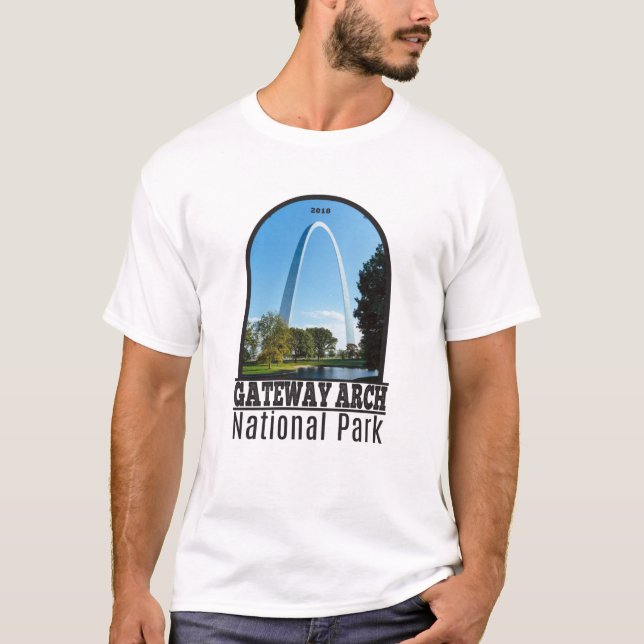 Gateway Arch National Park Missouri T Shirt (Framsida)