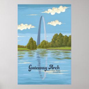 Gateway Arch National Park Reseskylt Poster