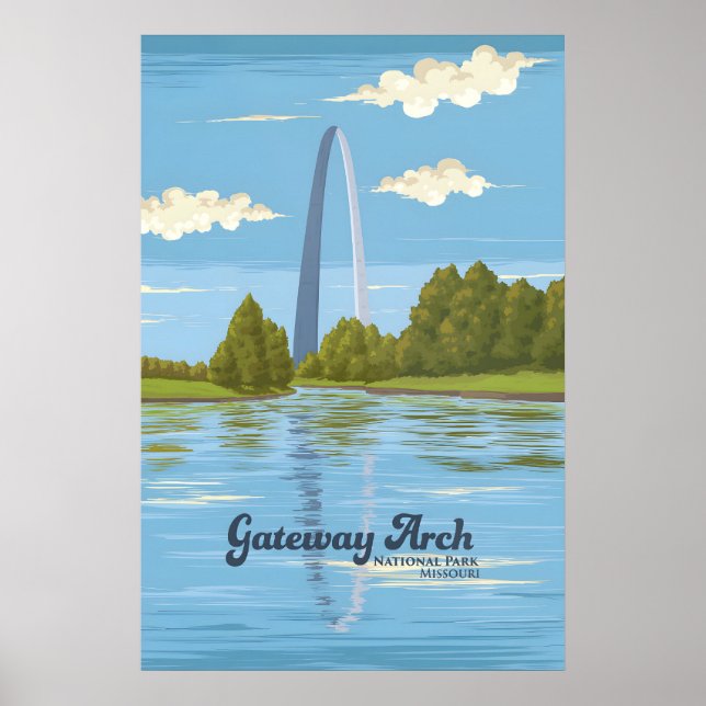 Gateway Arch National Park Reseskylt Poster (Framsidan)