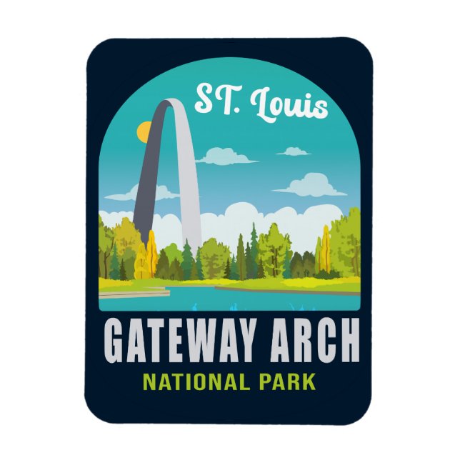 Gateway Arch National Park Saint Louis - Missouri Magnet (Vertikal)
