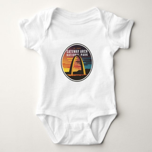 Gateway Arch National Park St. Louis Abstrakt T Shirt (Framsida)