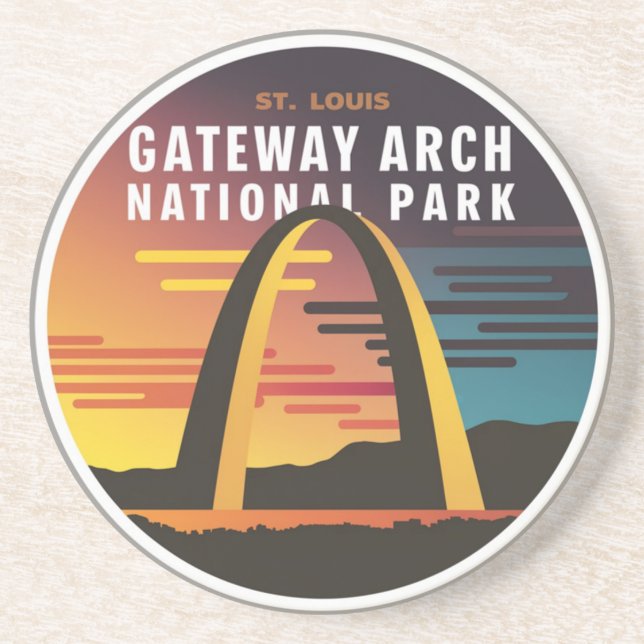 Gateway Arch National Park St. Louis Abstrakt Underlägg (Framsidan)