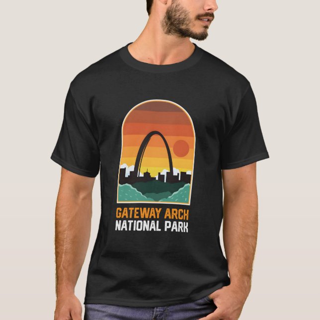 Gateway Arch National Park-stil T Shirt (Framsida)