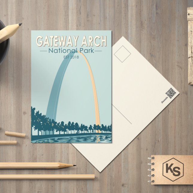 Gateway Arch National Park Vintage Vykort (Skapare uppladdad)