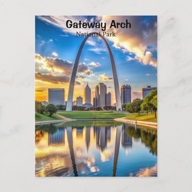 Gateway Arch nationalpark Missouri Vykort (Framsida)