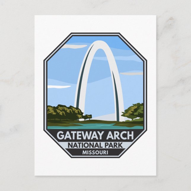 Gateway Arch nationalpark Missouri Vykort (Framsida)