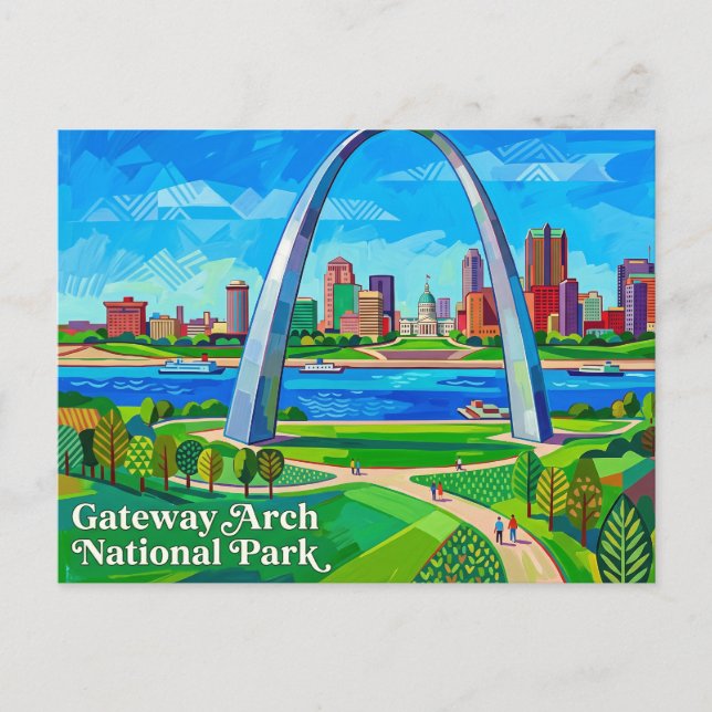Gateway Arch nationalpark USA Vykort (Framsida)