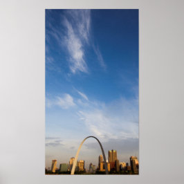 Gateway Arch och St. Louis i centrala staden Poster