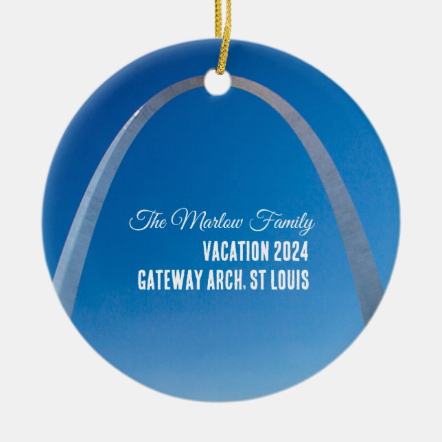 Gateway Arch St. Louis Family Vacation Ornament (Framsidan)