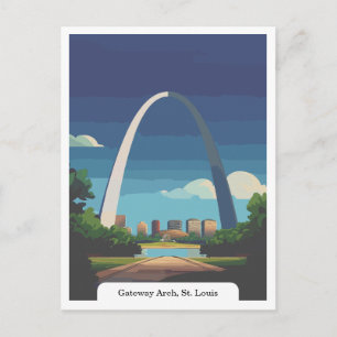 Gateway Arch, St. Louis, Missouri Resor Vintage Vykort