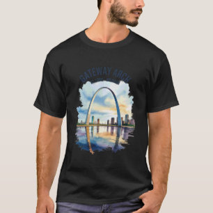 Gateway Arch St Louis Missouri Vintage Akvarell T Shirt