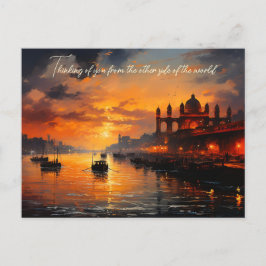 Gateway in the Old city in India oljemålning Vykort