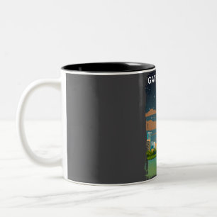 Gateway National Park Vintage Minimal Retro Travel Två-Tonad Mugg