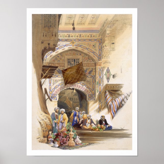 Gateway of a Bazaar, Grand Cairo, pub. 1846 (litho Poster (Framsidan)