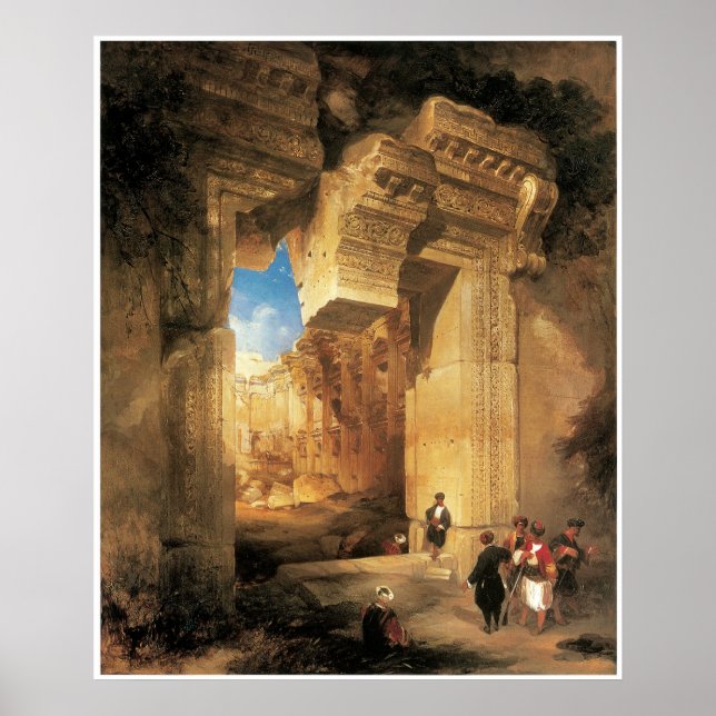 Gateway of the Underbar Temple at Baalbek, 1841 Poster (Framsidan)