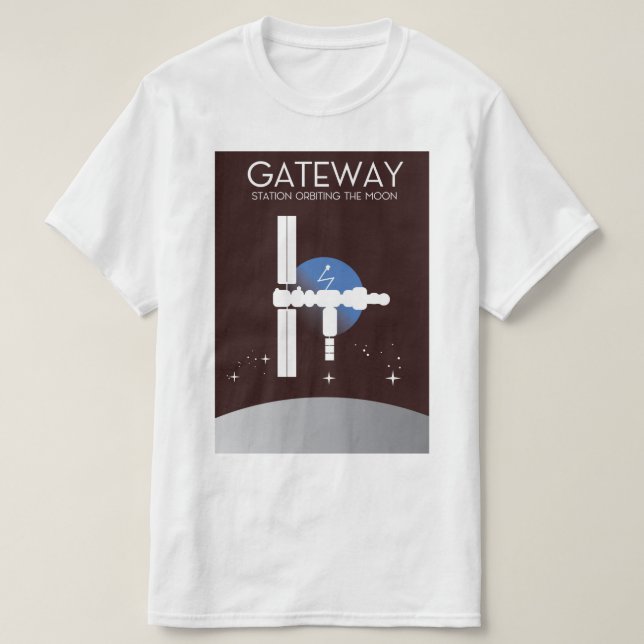 Gateway - Station som omger måne T Shirt (Design framsida)